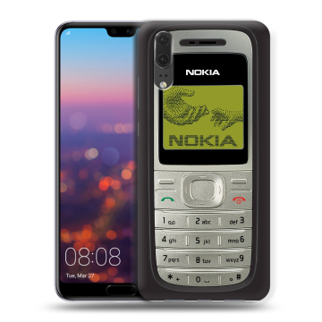 Силиконовый чехол на Huawei P20 с принтом Ретро Нокия