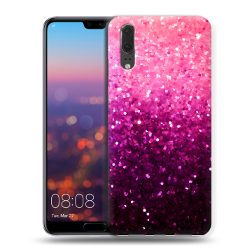 Силиконовый чехол на Huawei P20 с принтом Блестки