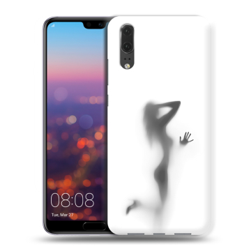 Силиконовый чехол на Huawei P20 с принтом Силуэт