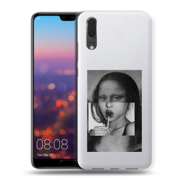 Силиконовый чехол на Huawei P20 с принтом Мона Лиза