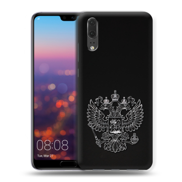 Силиконовый чехол на Huawei P20 с принтом Герб России
