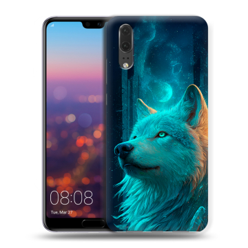 Силиконовый чехол на Huawei P20 с принтом бабочки саккура Силиконовый чехол на Huawei P20 с принтом бабочки саккура