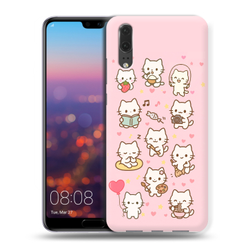 Силиконовый чехол на Huawei P20 с принтом Hello Kitty Хелоу Кити Силиконовый чехол на Huawei P20 с принтом Hello Kitty Хелоу Кити