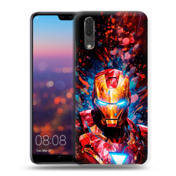 Силиконовый чехол на Huawei P20 с принтом Железный человек Ironman Силиконовый чехол на Huawei P20 с принтом Железный человек Ironman