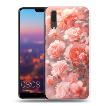 Силиконовый чехол на Huawei P20 с принтом Розы цветы