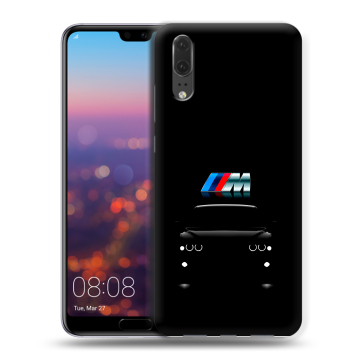 Силиконовый чехол на Huawei P20 с принтом БМВ BMW