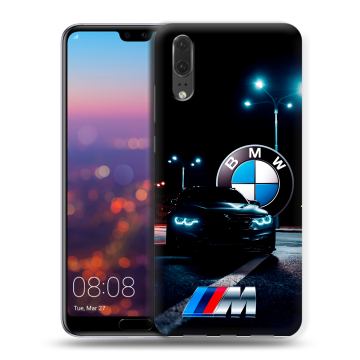 Силиконовый чехол на Huawei P20 с принтом БМВ BMW