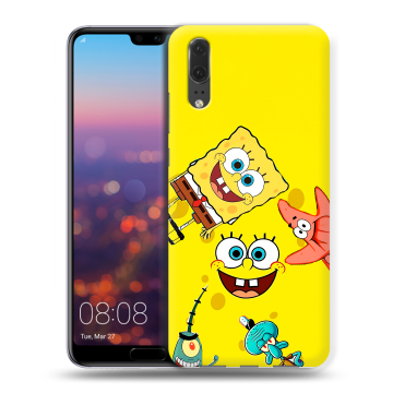 Силиконовый чехол на Huawei P20 с принтом Спанч боб Спанчбоб Силиконовый чехол на Huawei P20 с принтом Спанч боб Спанчбоб