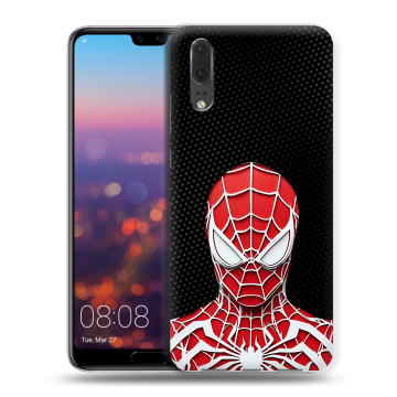 Силиконовый чехол на Huawei P20 с принтом человек паук spiderman Силиконовый чехол на Huawei P20 с принтом человек паук spiderman