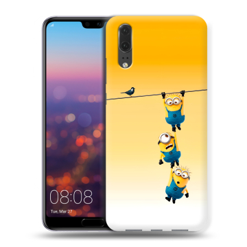 Силиконовый чехол на Huawei P20 с принтом Миньоны Силиконовый чехол на Huawei P20 с принтом Миньоны