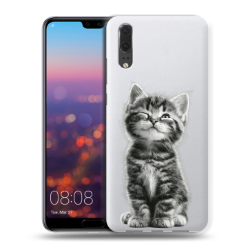 Силиконовый чехол на Huawei P20 с принтом Котенок