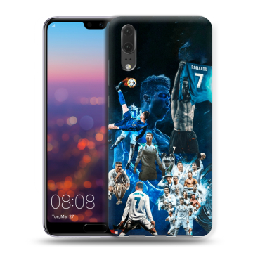 Силиконовый чехол на Huawei P20 с принтом Реал Роналдо