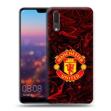 Силиконовый чехол на Huawei P20 с принтом Manchester United Силиконовый чехол на Huawei P20 с принтом Manchester United