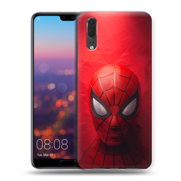 Силиконовый чехол на Huawei P20 с принтом Spiderman Человек паук