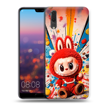 Силиконовый чехол на Huawei P20 с принтом Labubu Лабубу