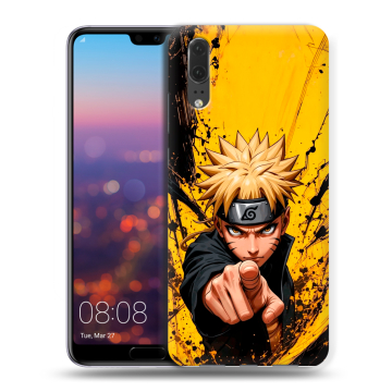 Силиконовый чехол на Huawei P20 с принтом Naruto Наруто
