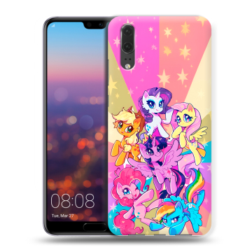 Силиконовый чехол на Huawei P20 с принтом My little pony Дружба чудо