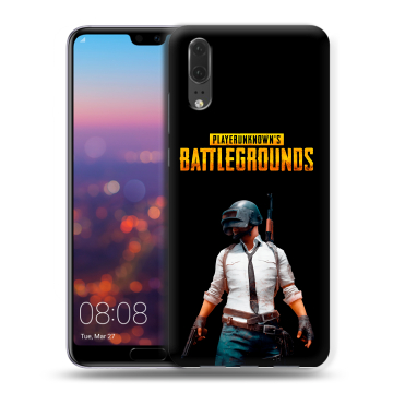 Силиконовый чехол на Huawei P20 с принтом PUGB ПАГБ