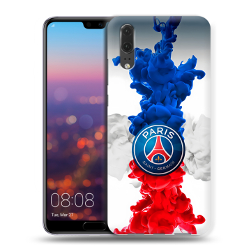 Силиконовый чехол на Huawei P20 с принтом PSG ПСЖ Силиконовый чехол на Huawei P20 с принтом PSG ПСЖ