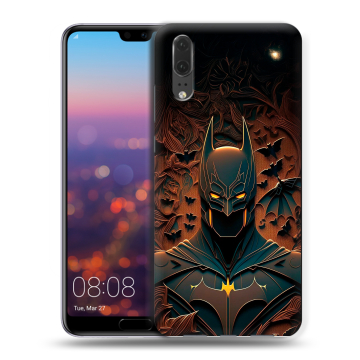 Силиконовый чехол на Huawei P20 с принтом Batman Бэтмен Силиконовый чехол на Huawei P20 с принтом Batman Бэтмен