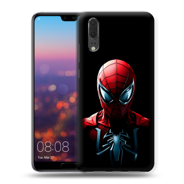Силиконовый чехол на Huawei P20 с принтом Spiderman Человек паук