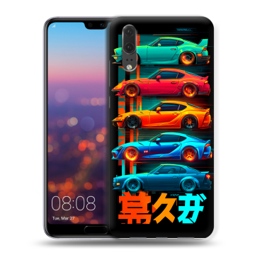Силиконовый чехол на Huawei P20 с принтом машины тачки Силиконовый чехол на Huawei P20 с принтом машины тачки