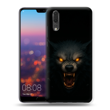 Силиконовый чехол на Huawei P20 с принтом Волк Силиконовый чехол на Huawei P20 с принтом Волк
