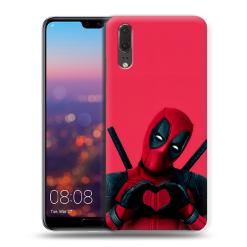 Силиконовый чехол на Huawei P20 с принтом Дедпул Deadpool Силиконовый чехол на Huawei P20 с принтом Дедпул Deadpool