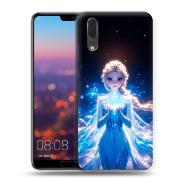 Силиконовый чехол на Huawei P20 с принтом Холодное сердце Frozen