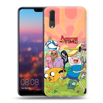 Силиконовый чехол на Huawei P20 с принтом Adventure time Время приключений Силиконовый чехол на Huawei P20 с принтом Adventure time Время приключений