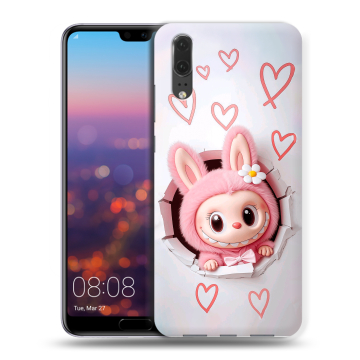Силиконовый чехол на Huawei P20 с принтом Labubu Лабубу