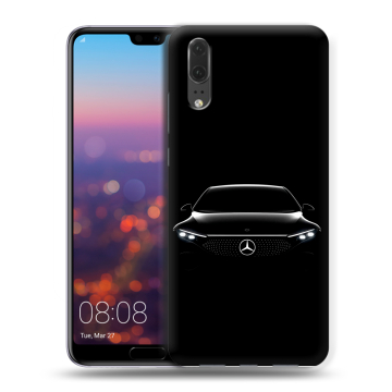 Силиконовый чехол на Huawei P20 с принтом Mercedes Мерседес