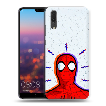 Силиконовый чехол на Huawei P20 с принтом Spiderman Человек паук Силиконовый чехол на Huawei P20 с принтом Spiderman Человек паук