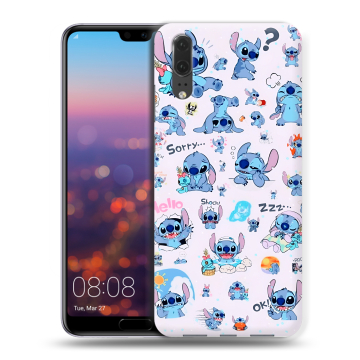 Силиконовый чехол на Huawei P20 с принтом Лило и Стич