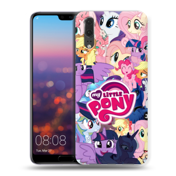 Силиконовый чехол на Huawei P20 с принтом My little pony Дружба чудо Силиконовый чехол на Huawei P20 с принтом My little pony Дружба чудо