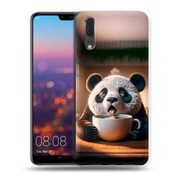 Силиконовый чехол на Huawei P20 с принтом смешная панда