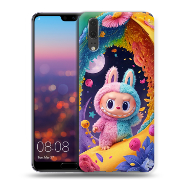 Силиконовый чехол на Huawei P20 с принтом Labubu Лабубу Силиконовый чехол на Huawei P20 с принтом Labubu Лабубу