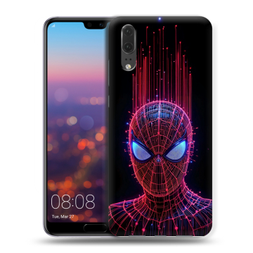Силиконовый чехол на Huawei P20 с принтом Spiderman Человек паук Силиконовый чехол на Huawei P20 с принтом Spiderman Человек паук