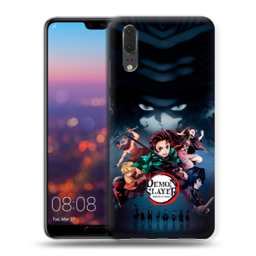 Силиконовый чехол на Huawei P20 с принтом Demon Slayer Клинок рассекающий демонов Силиконовый чехол на Huawei P20 с принтом Demon Slayer Клинок рассекающий демонов