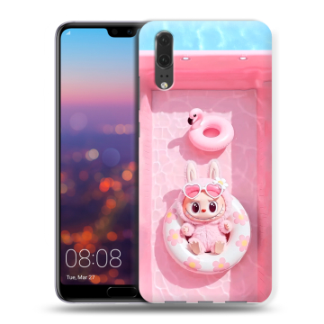 Силиконовый чехол на Huawei P20 с принтом Labubu Лабубу