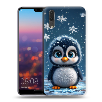 Силиконовый чехол на Huawei P20 с принтом Новый год