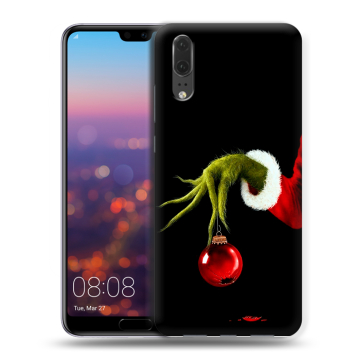 Силиконовый чехол на Huawei P20 с принтом Новый год Гринч