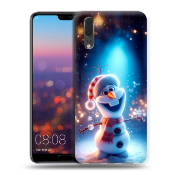 Силиконовый чехол на Huawei P20 с принтом Новый год