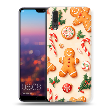 Силиконовый чехол на Huawei P20 с принтом Новый год