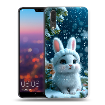 Силиконовый чехол на Huawei P20 с принтом Новый год