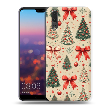 Силиконовый чехол на Huawei P20 с принтом Новый год