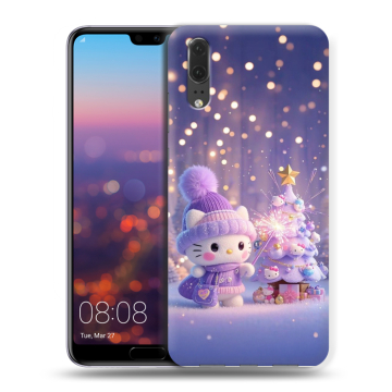 Силиконовый чехол на Huawei P20 с принтом Новый год Силиконовый чехол на Huawei P20 с принтом Новый год