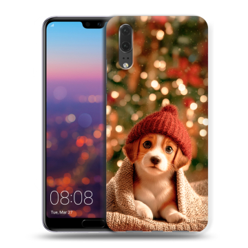 Силиконовый чехол на Huawei P20 с принтом Новый год Силиконовый чехол на Huawei P20 с принтом Новый год