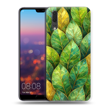 Силиконовый чехол на Huawei P20 с принтом женский