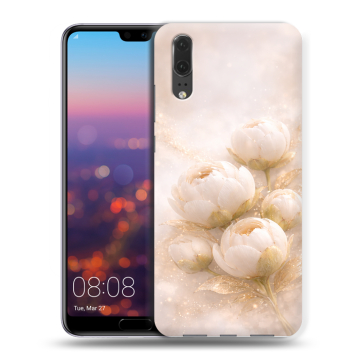 Силиконовый чехол на Huawei P20 с принтом женский